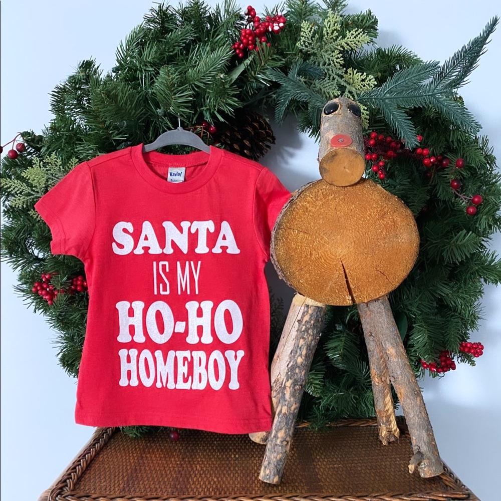 SANTA IS MY HO-HO HOMEBOY TODDLER / KIDS TEE